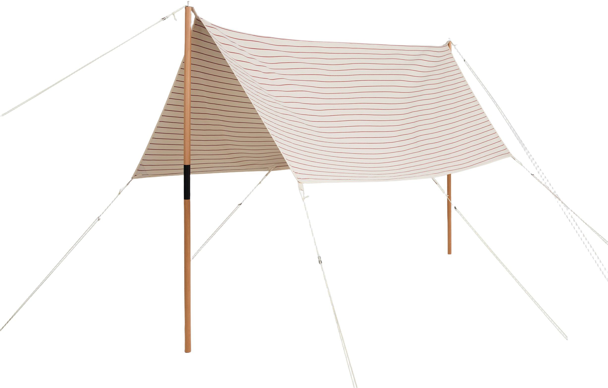 Outdoor Market Canopy - Beige with red stripe -