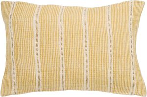 Pude off white m/mustard stribem&oslash;nster