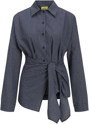 JXVIOLA POPLIN LS WRAP TIE SHIRT WV