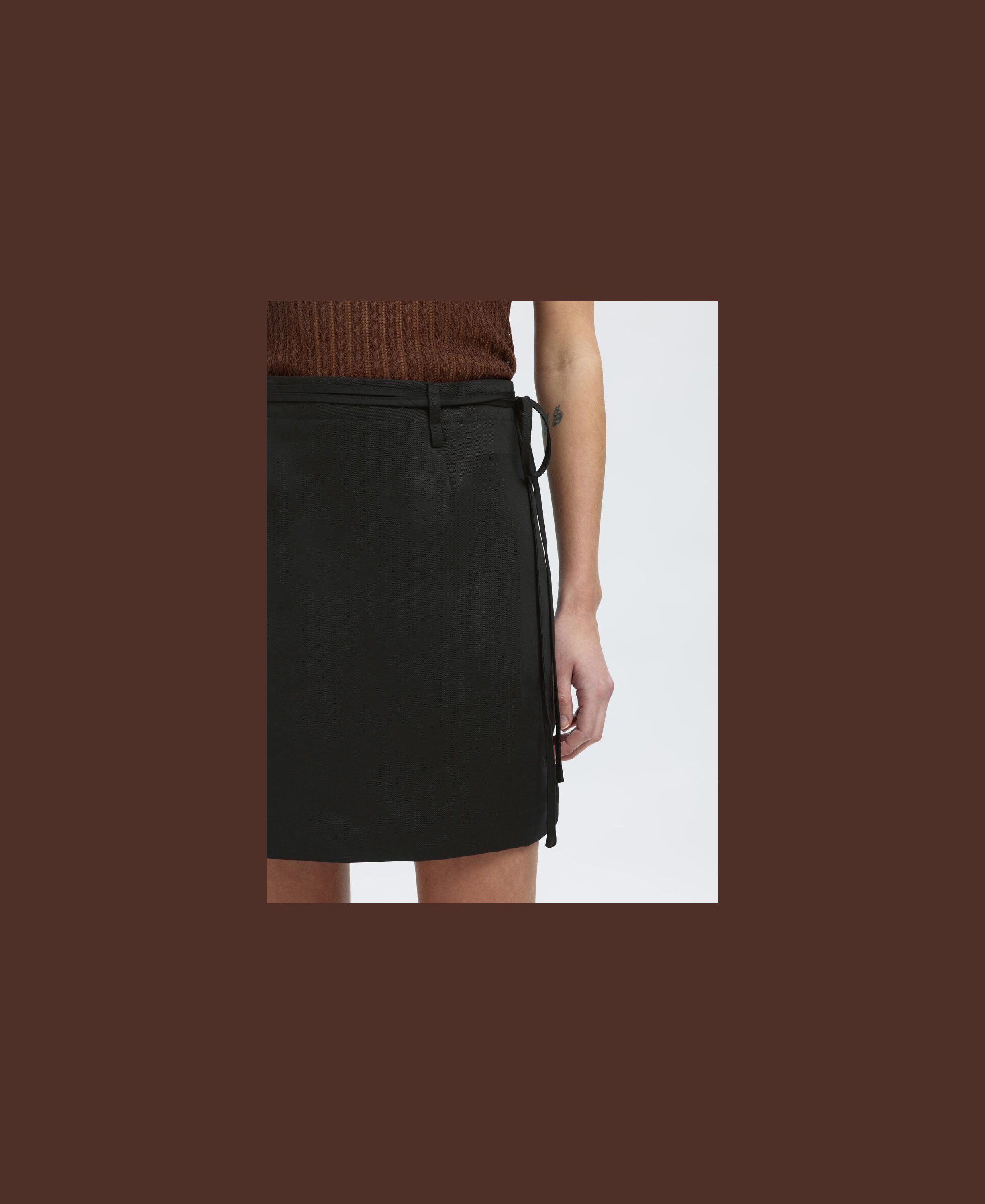 SLFSIMA HW SHORT LINEN BLEND SKIRT