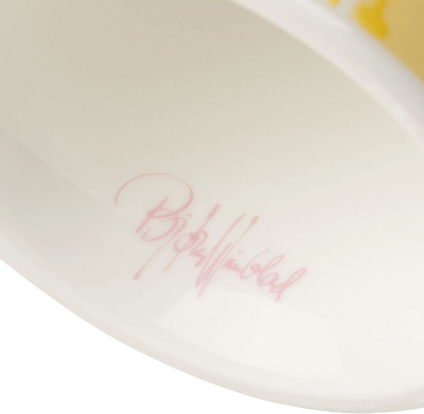 Eva Fyrfadsstage &Oslash;6. 5 cm gul/lavendel 2 stk.