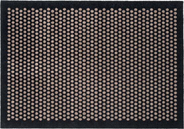 Løber 130x90 cm, dot sort/sand