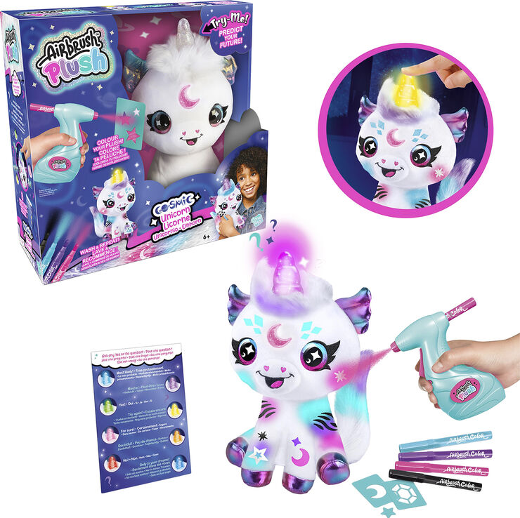Airbrush Plush Cosmic Unicorn