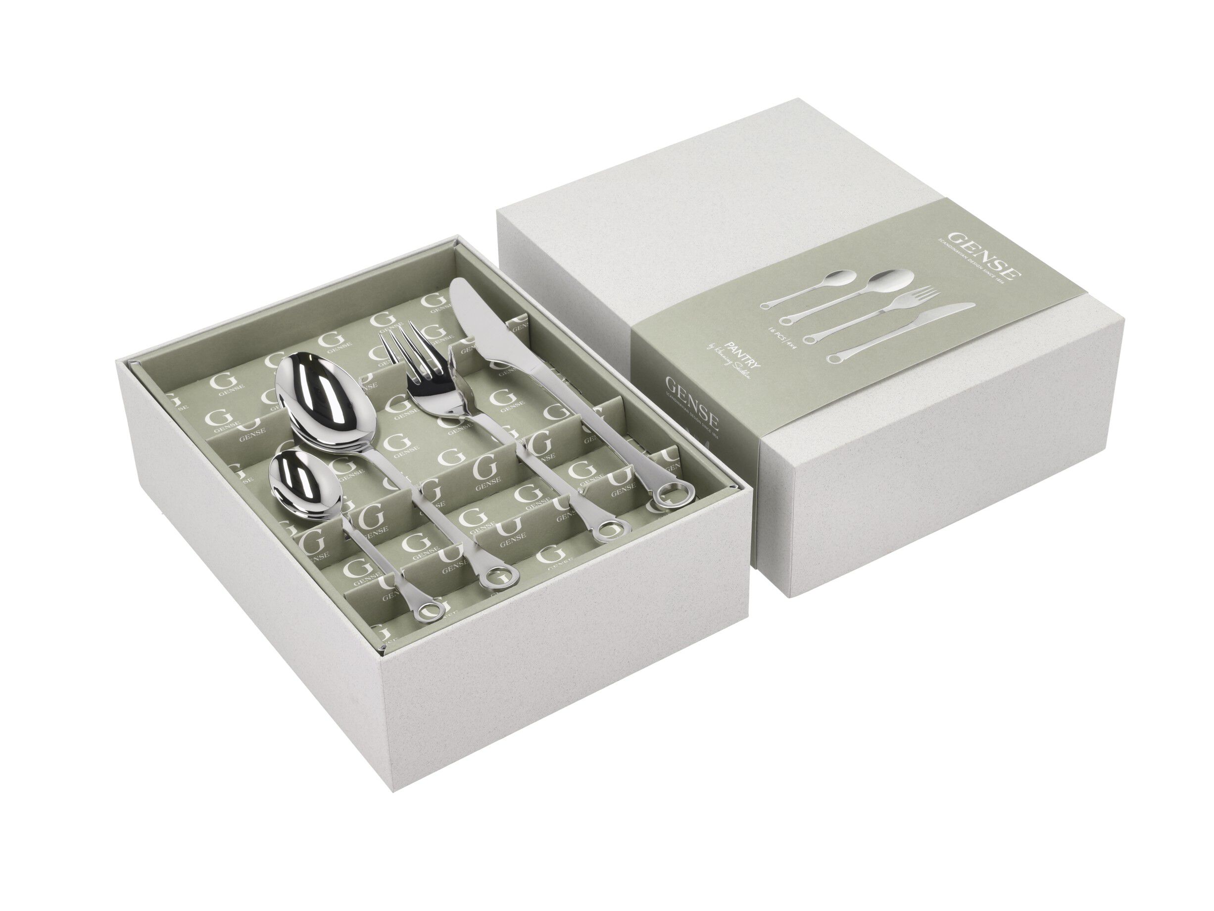 Bestikksett Pantry 16 deler Matt/Blankt st&aring;l