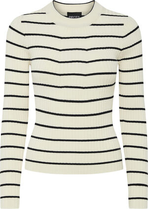 PCCRISTA LS O-NECK KNIT NOOS BC
