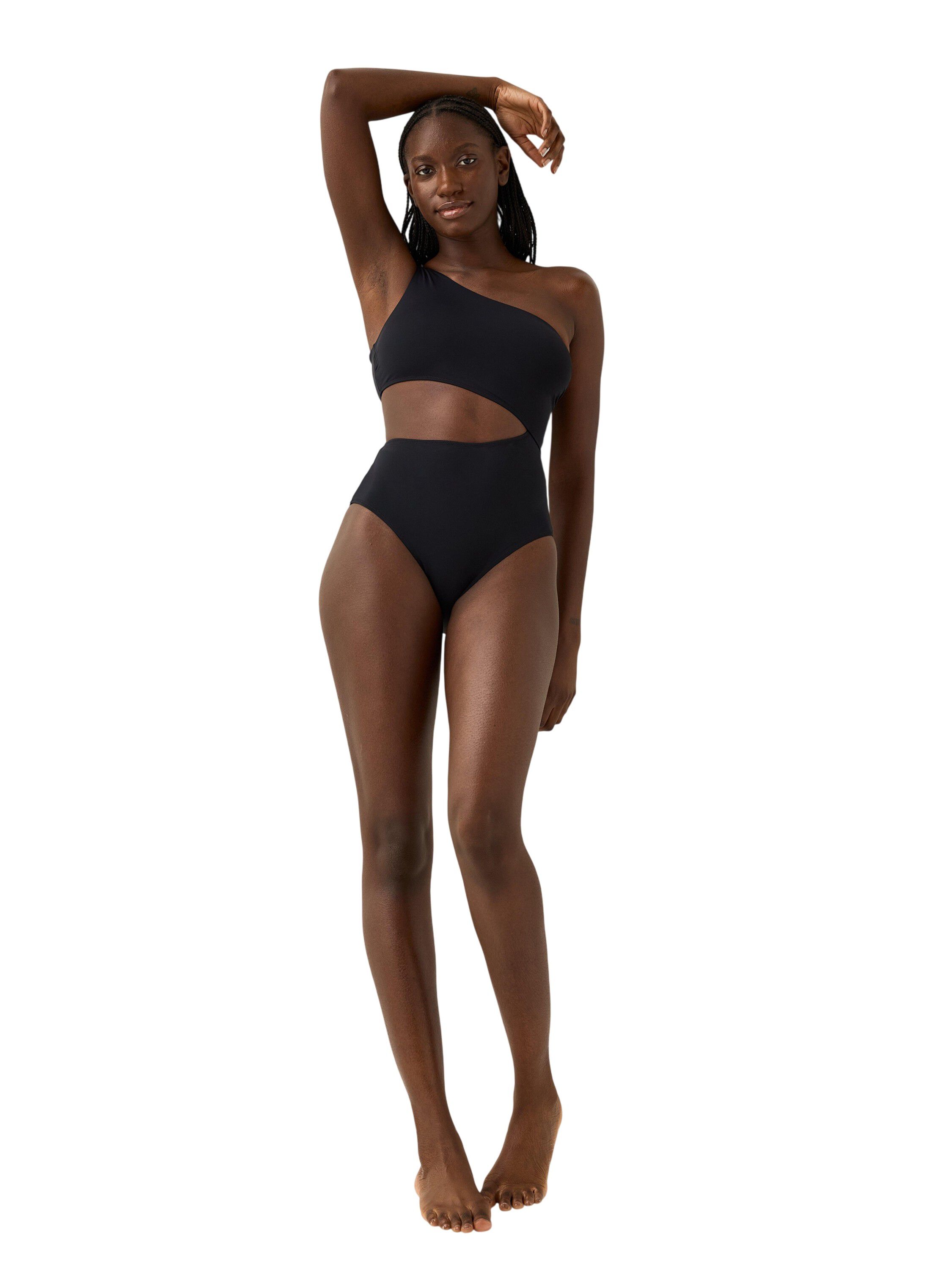 Unpadded swimsuit with a cut out de