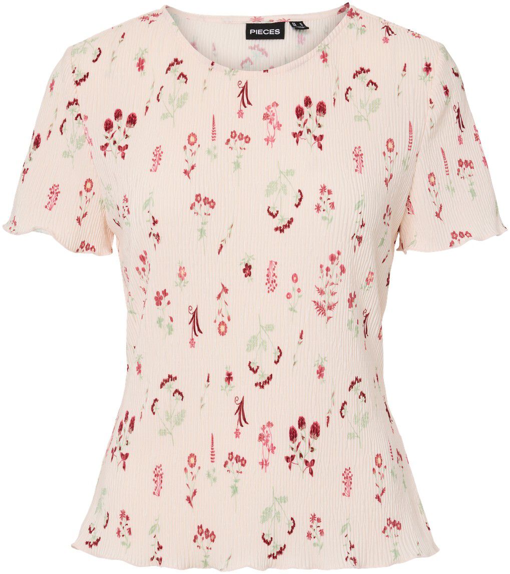 Pcflora Ss O-Neck Top Jrs Msa Bc