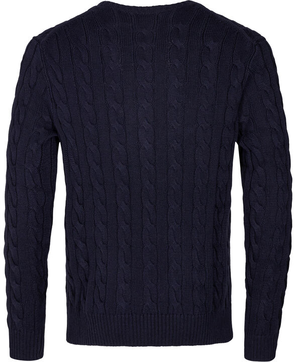 Cable-Knit Cotton Sweater