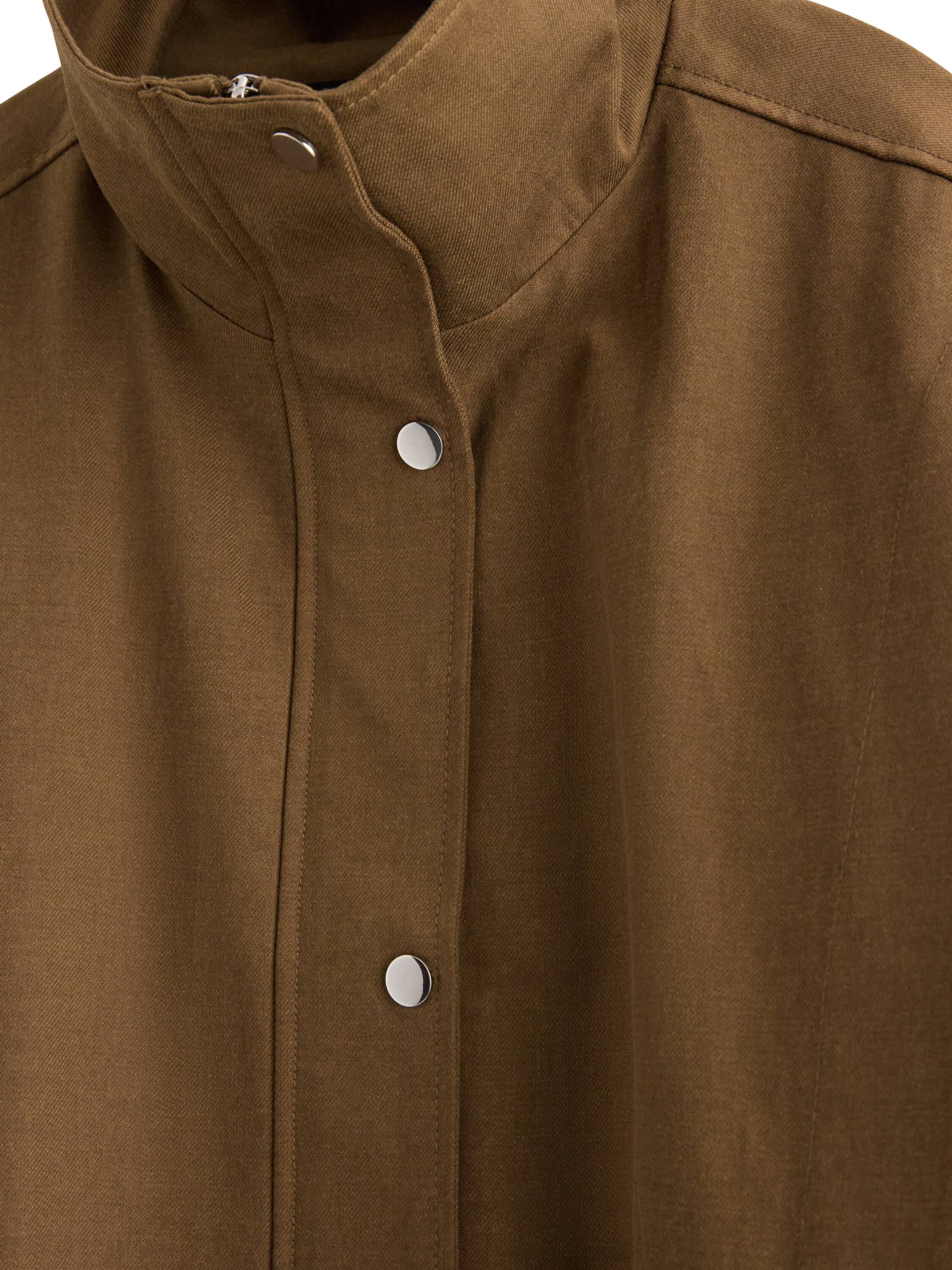 Woven jacket with a straight fit, f