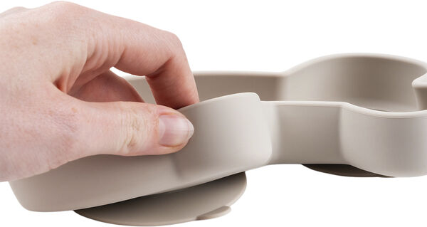 Silikone Stick&Stay snacktallerken Lalee Sand