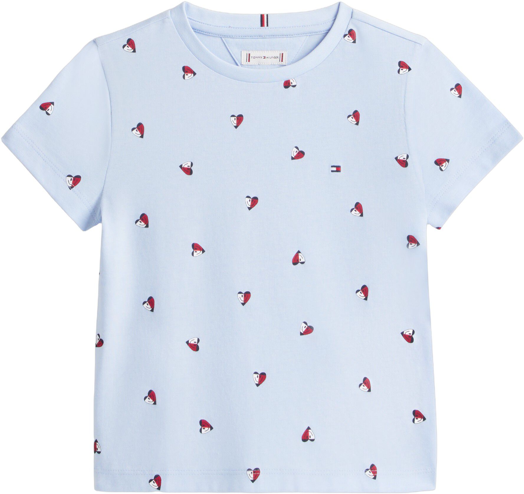 Smiley Heart Flag Print T-Shirt