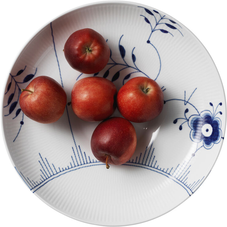 Blå Mega Riflet 34 cm Fad