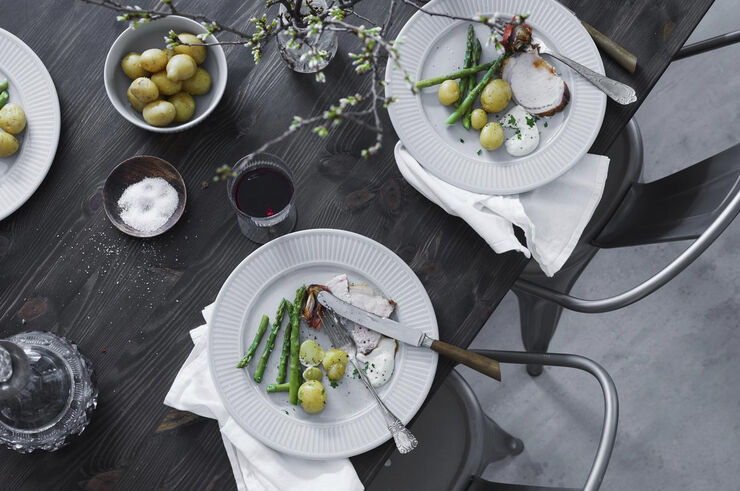 "Tallrik flat Plissé 20 cm Vit"