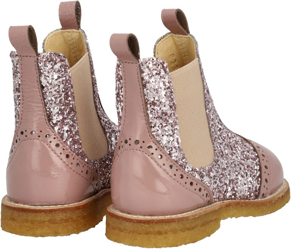 Chelsea St&oslash;vle Med Glitter Og Brogues Detaljer