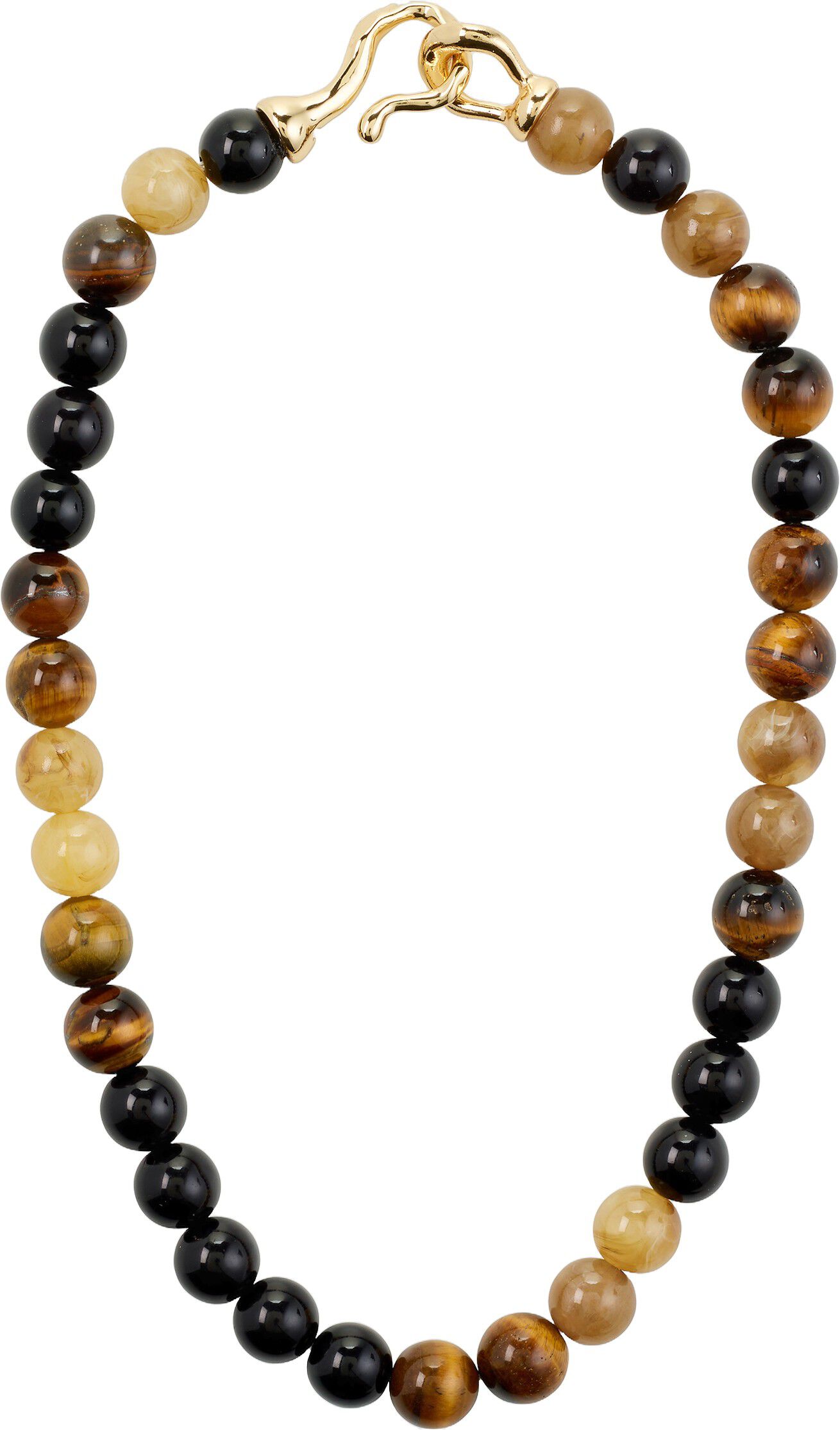 UNFOLD necklace gold-plated/brown