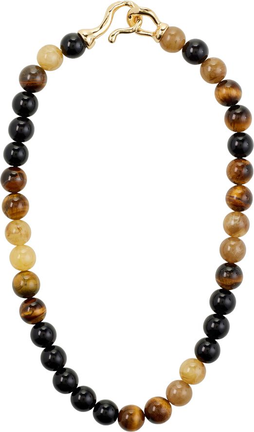 UNFOLD necklace gold-plated/brown