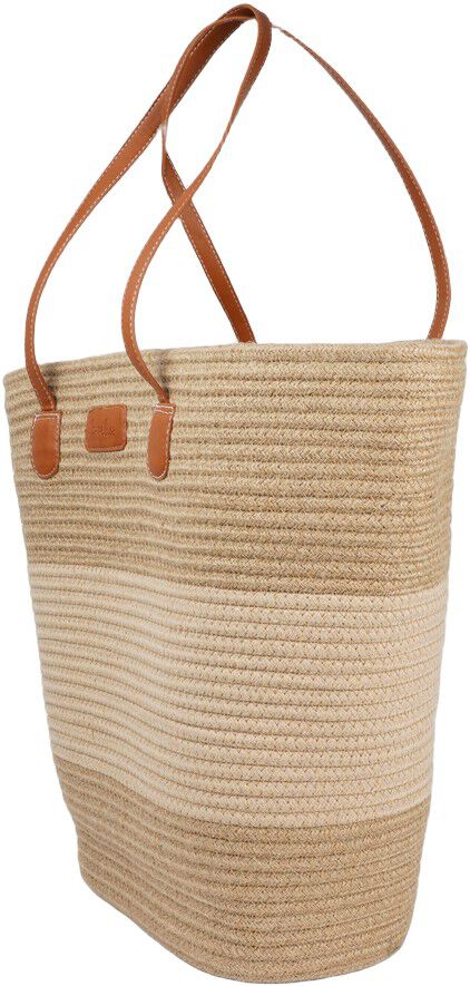 SIMIUS - BEACH BAG W/ PU HANDLES - 45 x 40 CM
