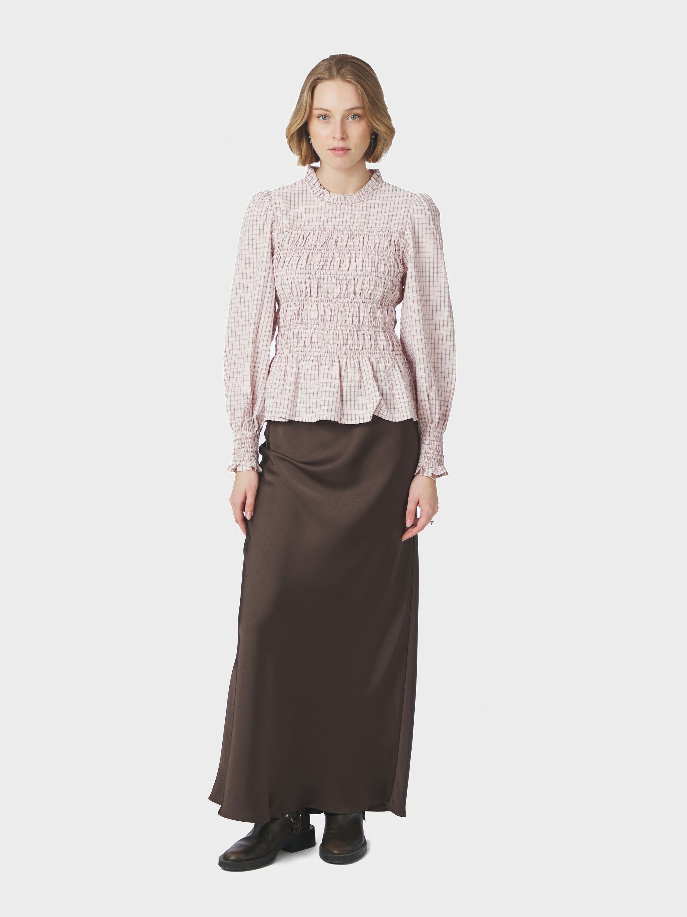 Possa Mini Check Blouse