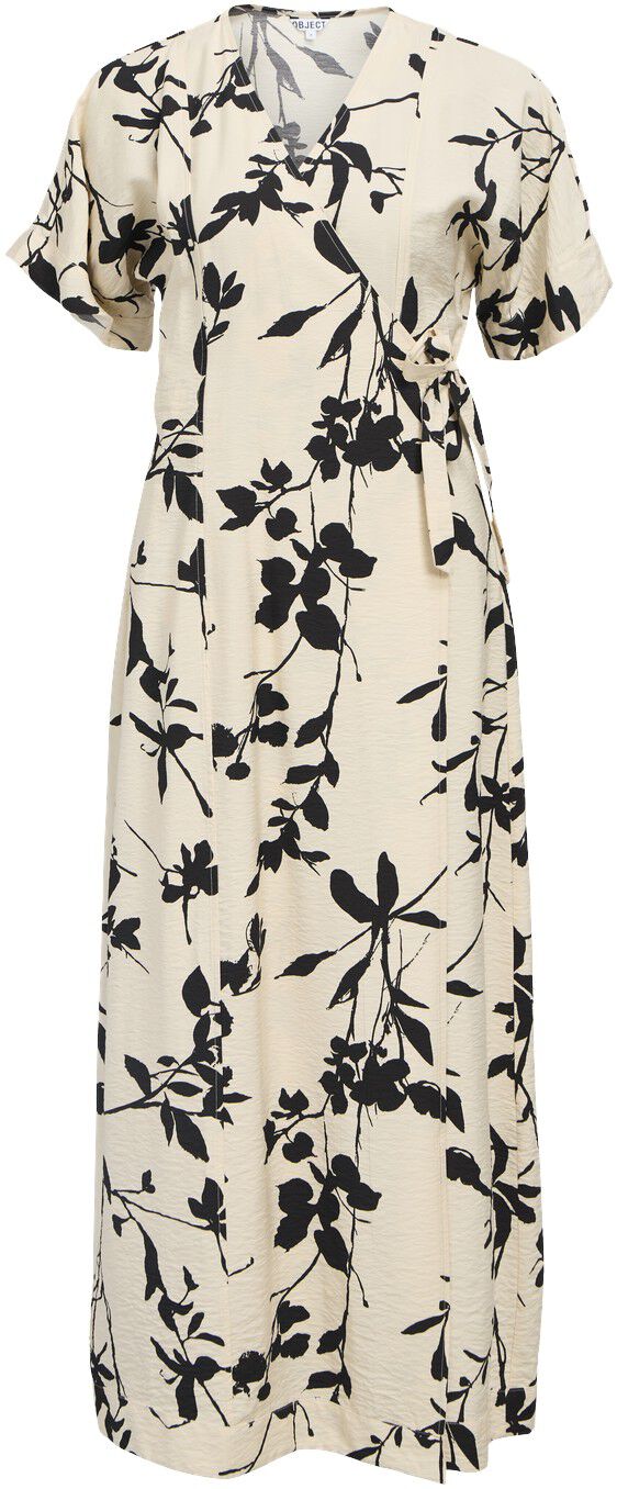 Objjacira S/S Re Long Wrap Dress Noos