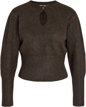 NMSLOAN L/S O-NECK KEYHOLE KNIT