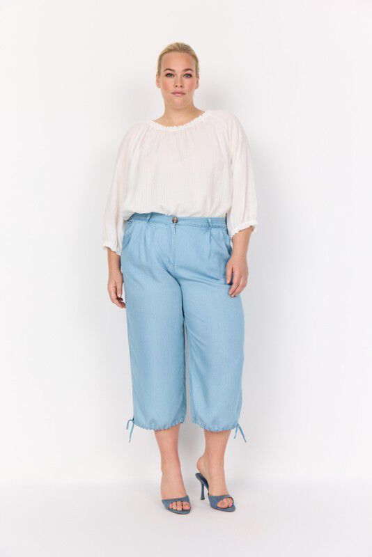Curvy WA-FLORA 10 Bukser Lys denim