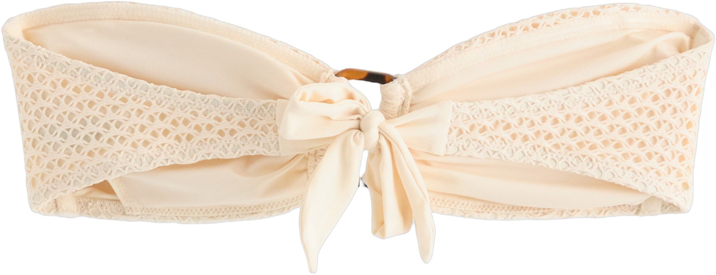 Bandeau bikini top with removable p