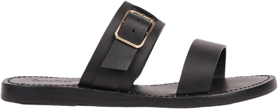 LACCO - ADJUSTABLE LEATHER SANDAL W/ LARGE BUCKLE