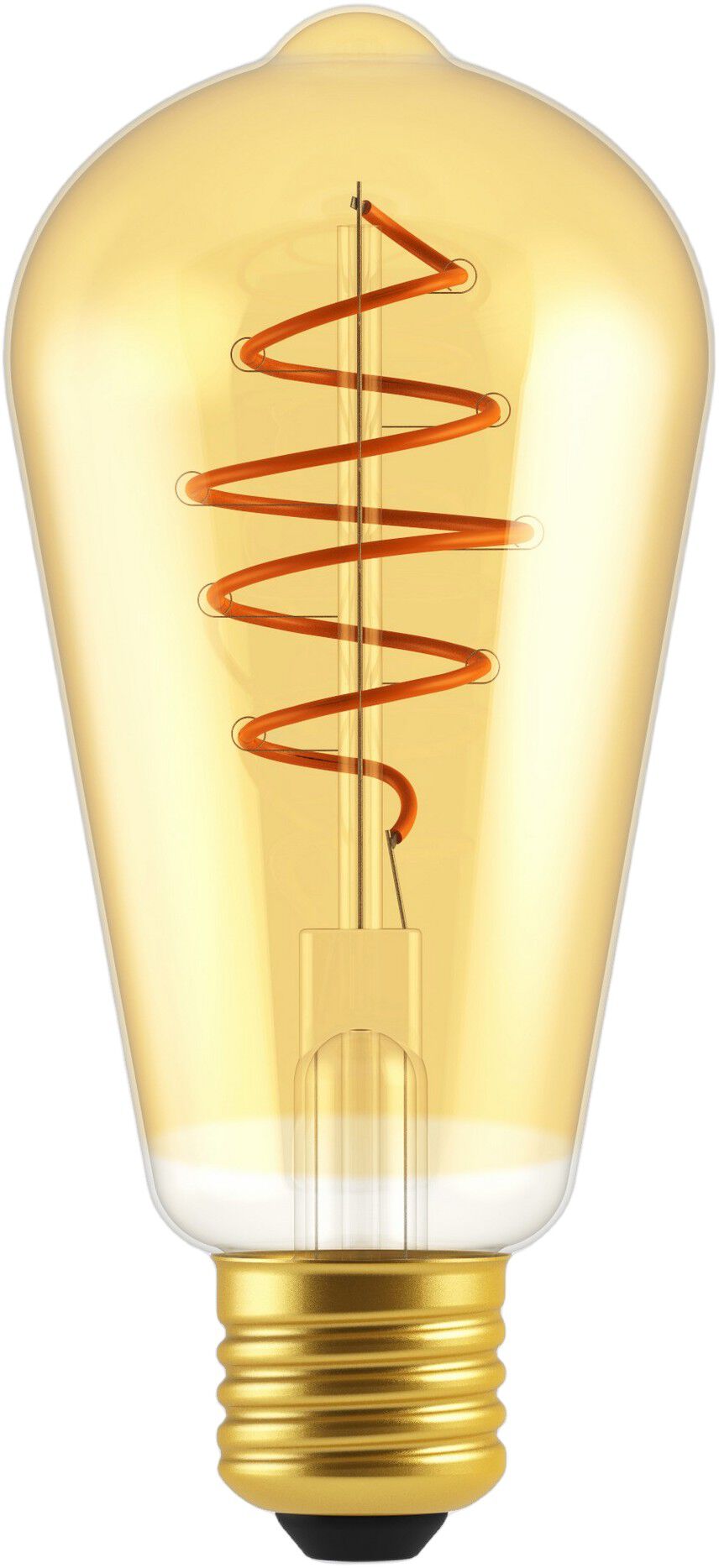 P&AElig;RE-DEKO E27 ST64 SPIRAL EDISON D&AElig;MP GULD