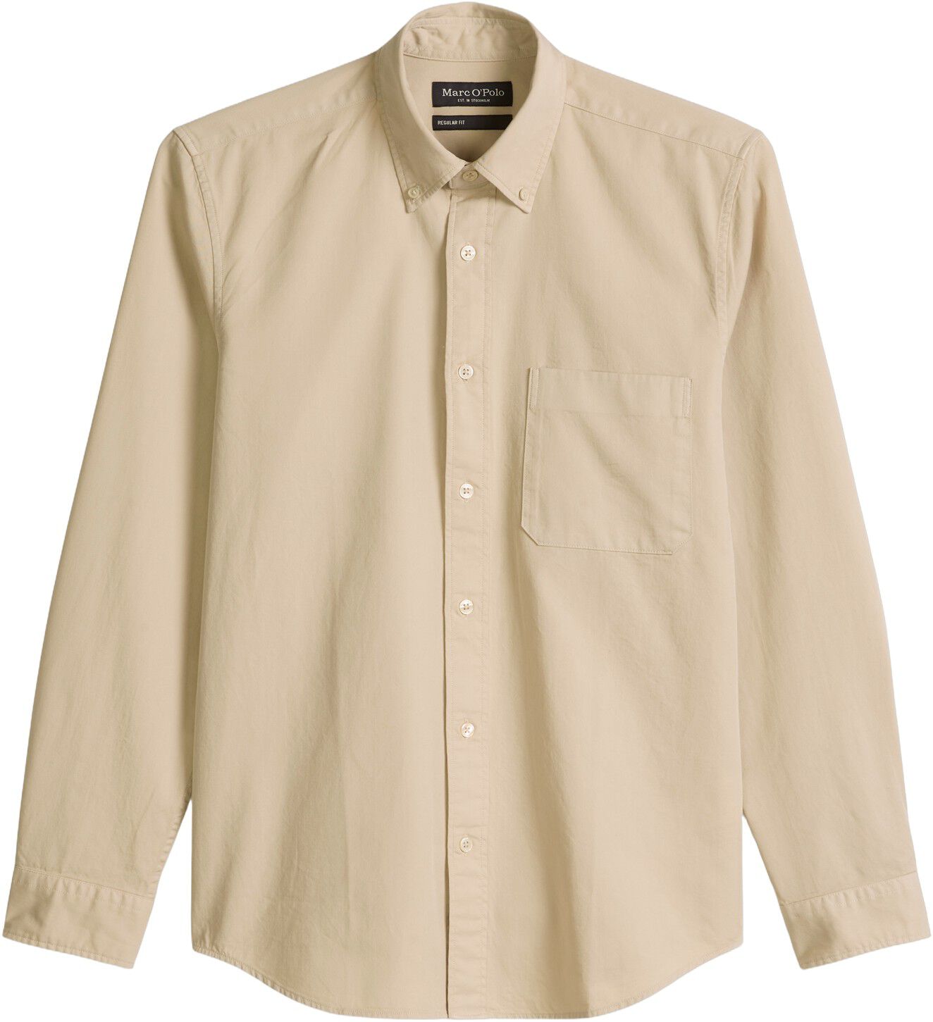 Button down collar, long sleeves, o