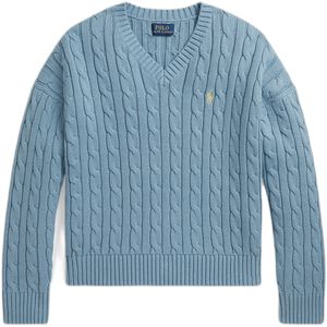 Cable-Knit Cotton V-Neck Sweater Teens