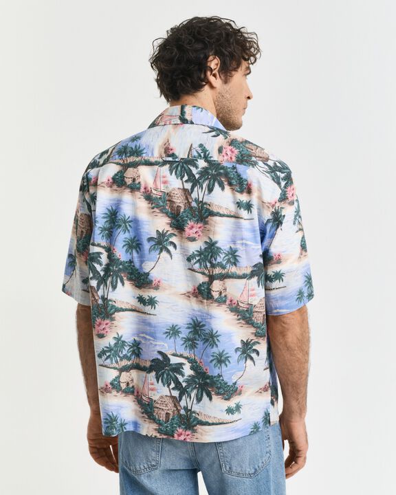 REL RESORT ISLAND PRINT SHIRT