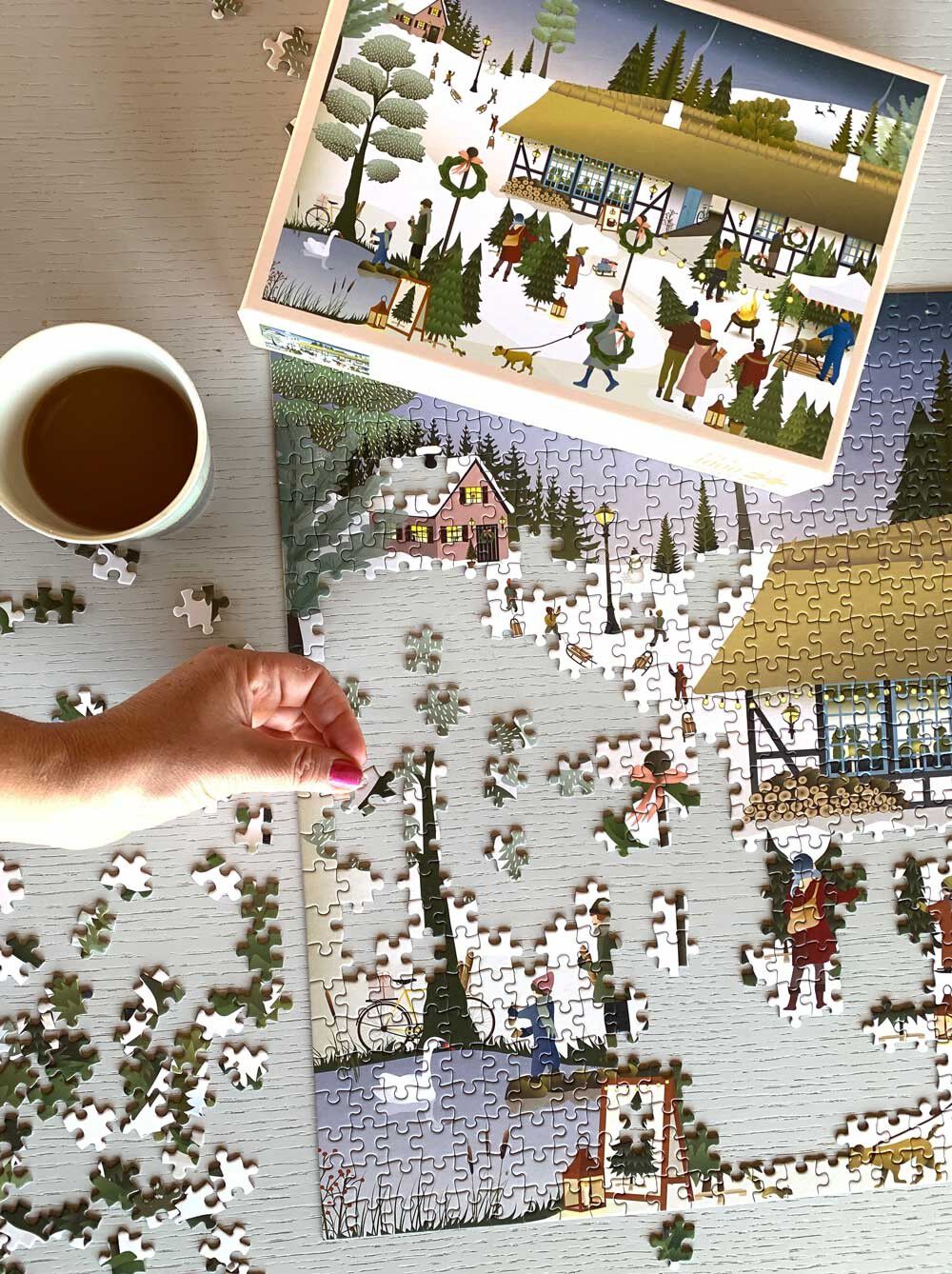 Christmas Tree Farm - puslespil med 1000 brikker