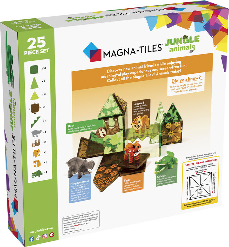 Magna-Tiles Jungle Animals, 25 pcs