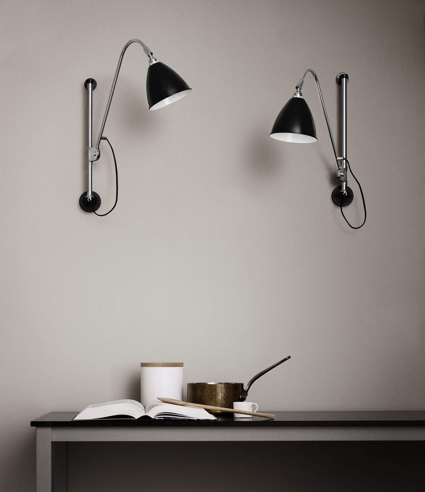 BL5 Wall Lamp - &oslash;16 (Base: Chrome, Shade: Soft White Semi Matt)