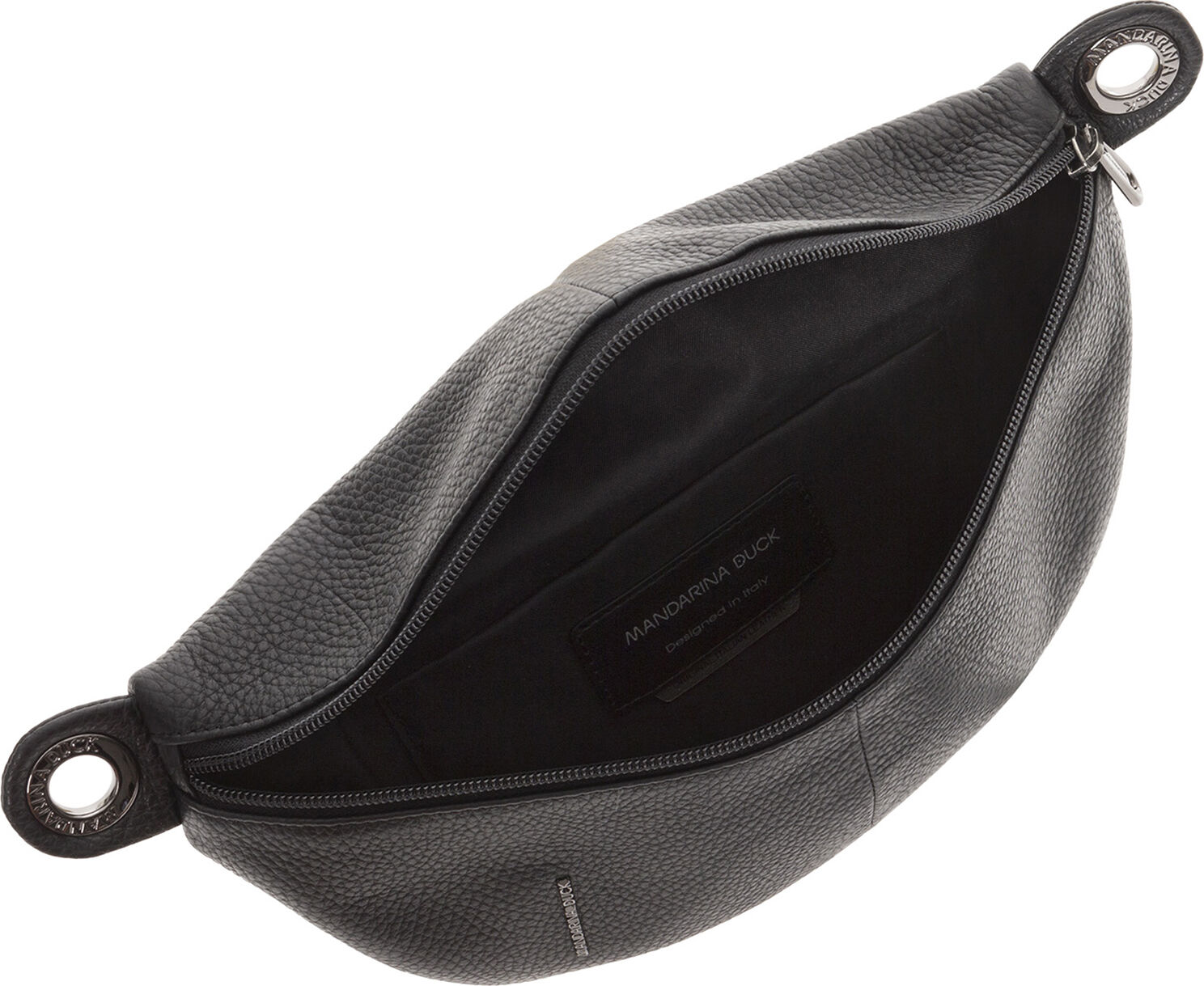 MELLOW LEATHER BUM BAG / NERO