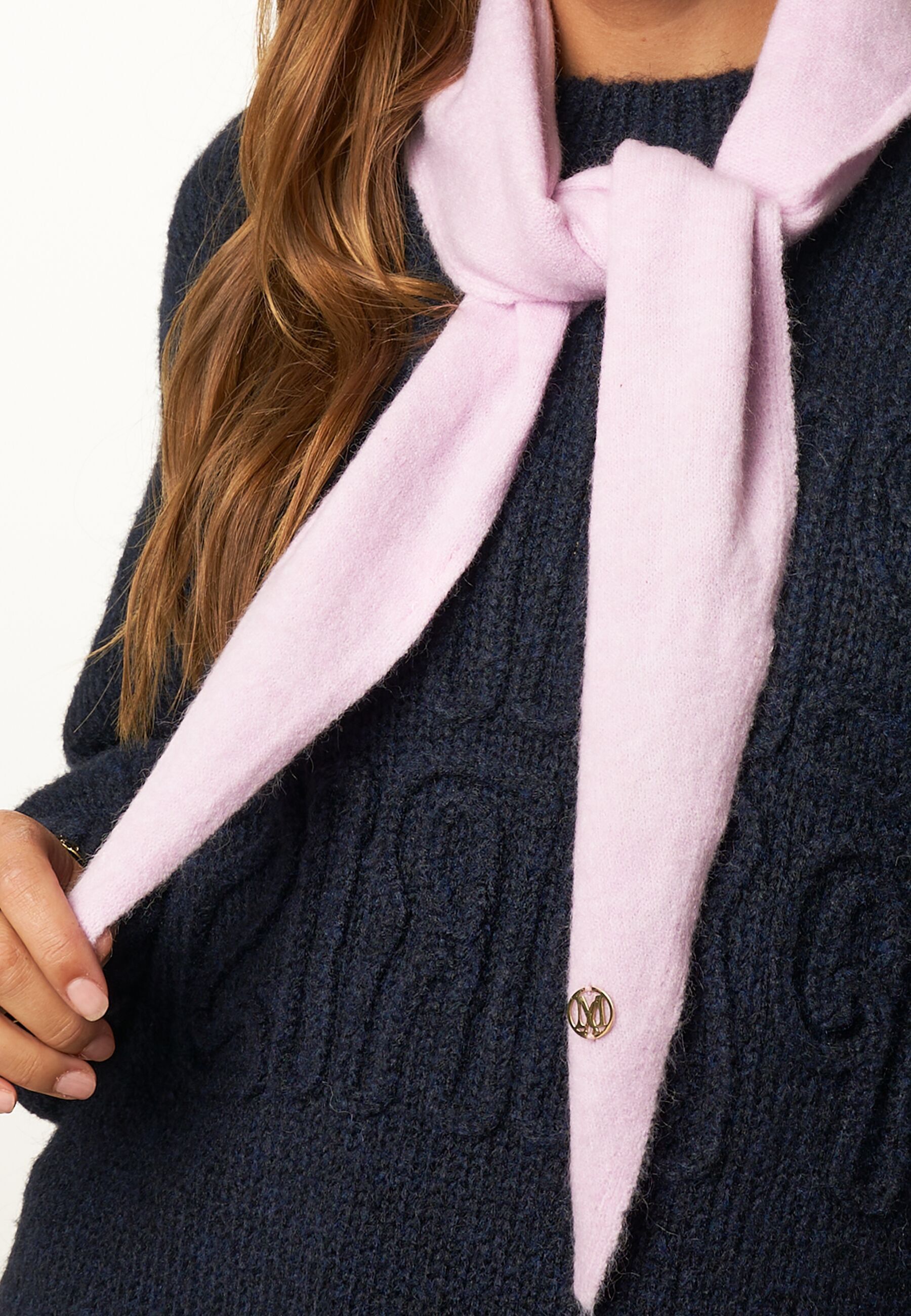 Scarf triangle pink 120x30