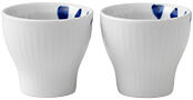 Blue Fluted Mega Egg Cup, 5 cm, 2-pack