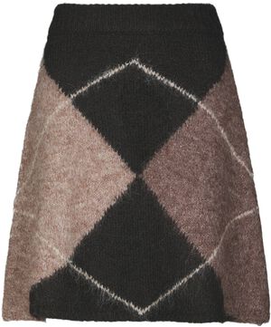 Gisa Check Fluff Knit Skirt