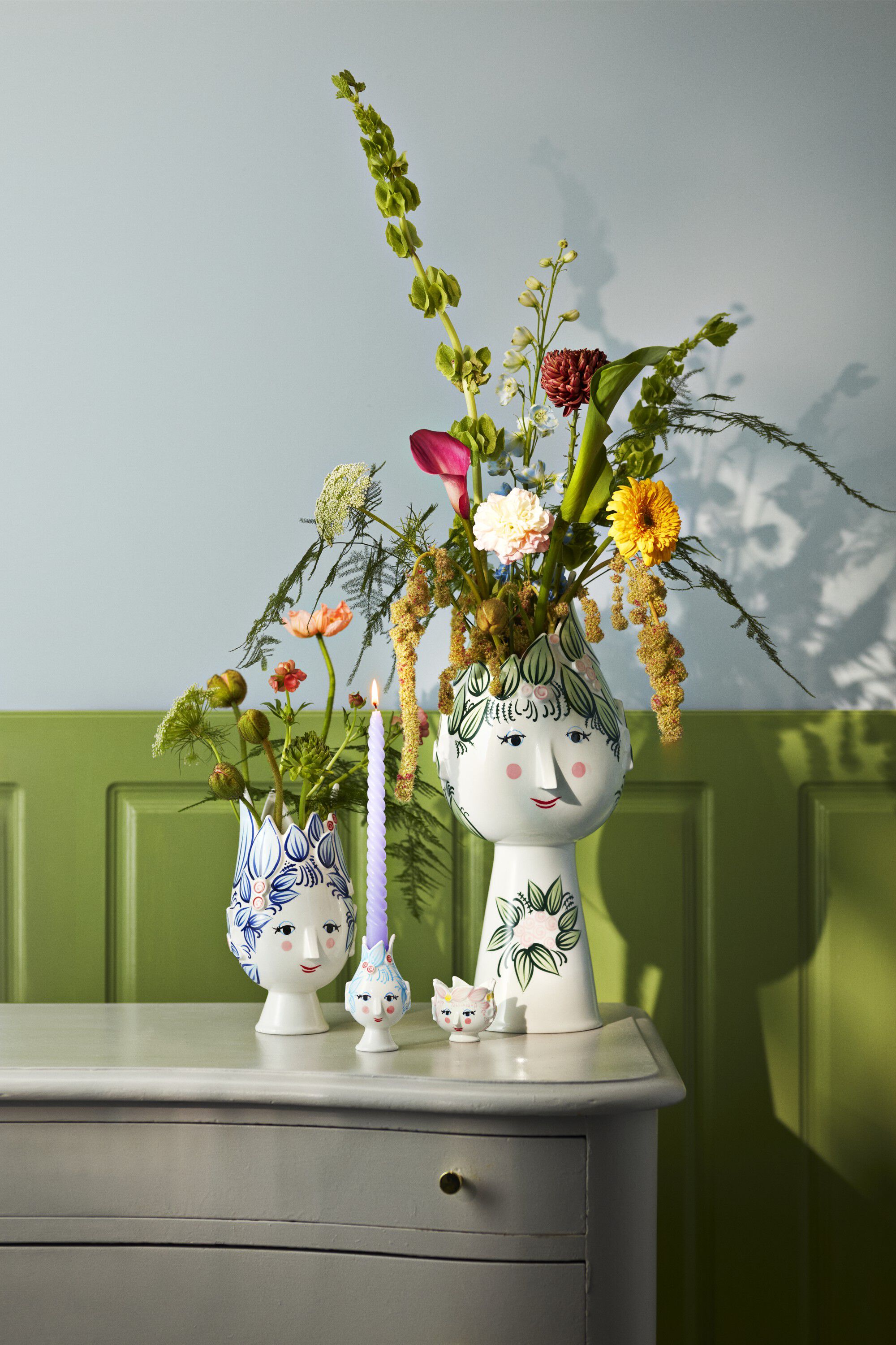 Titania Vase H50 cm gr&oslash;n