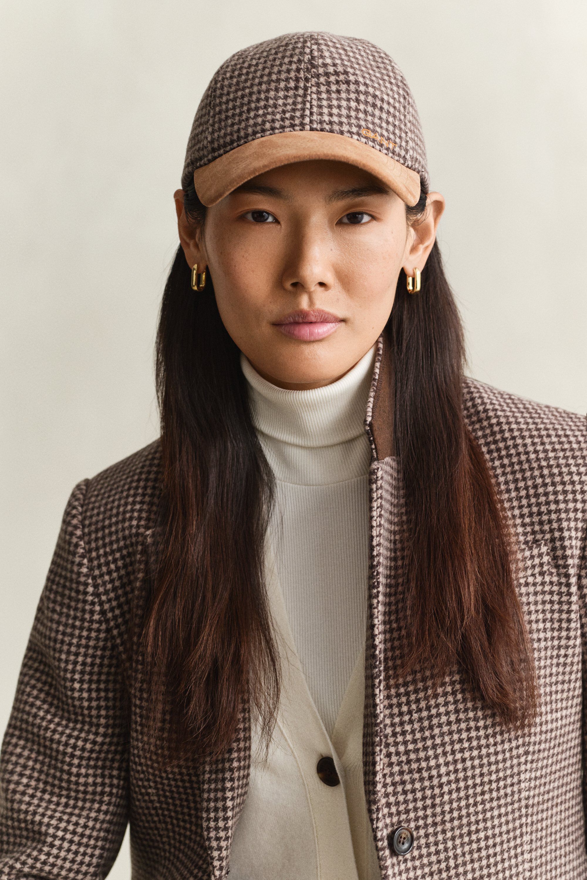 CHECK WOOL CAP