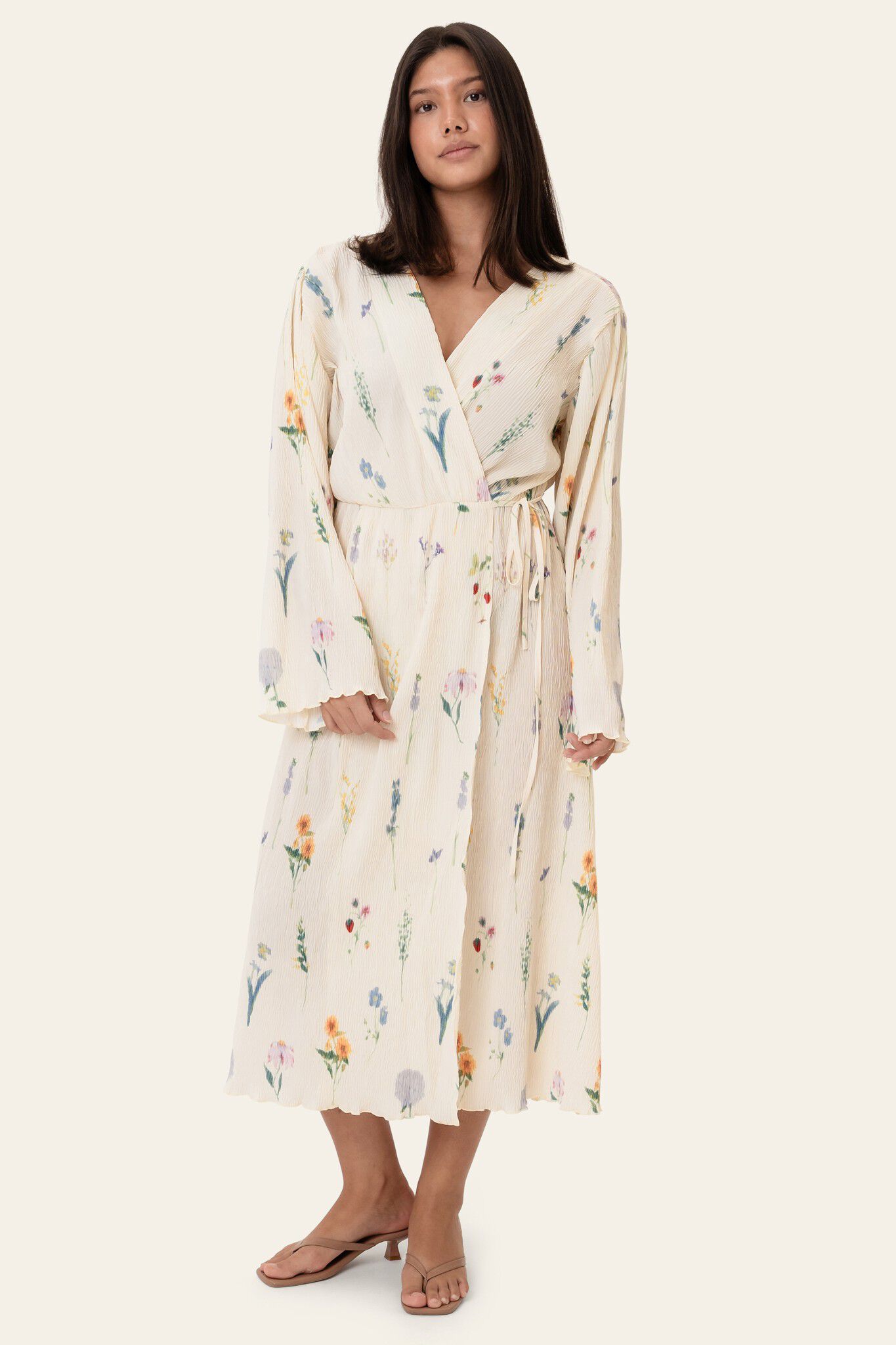 OfeliaIC Long Wrap Dress - Off Whit