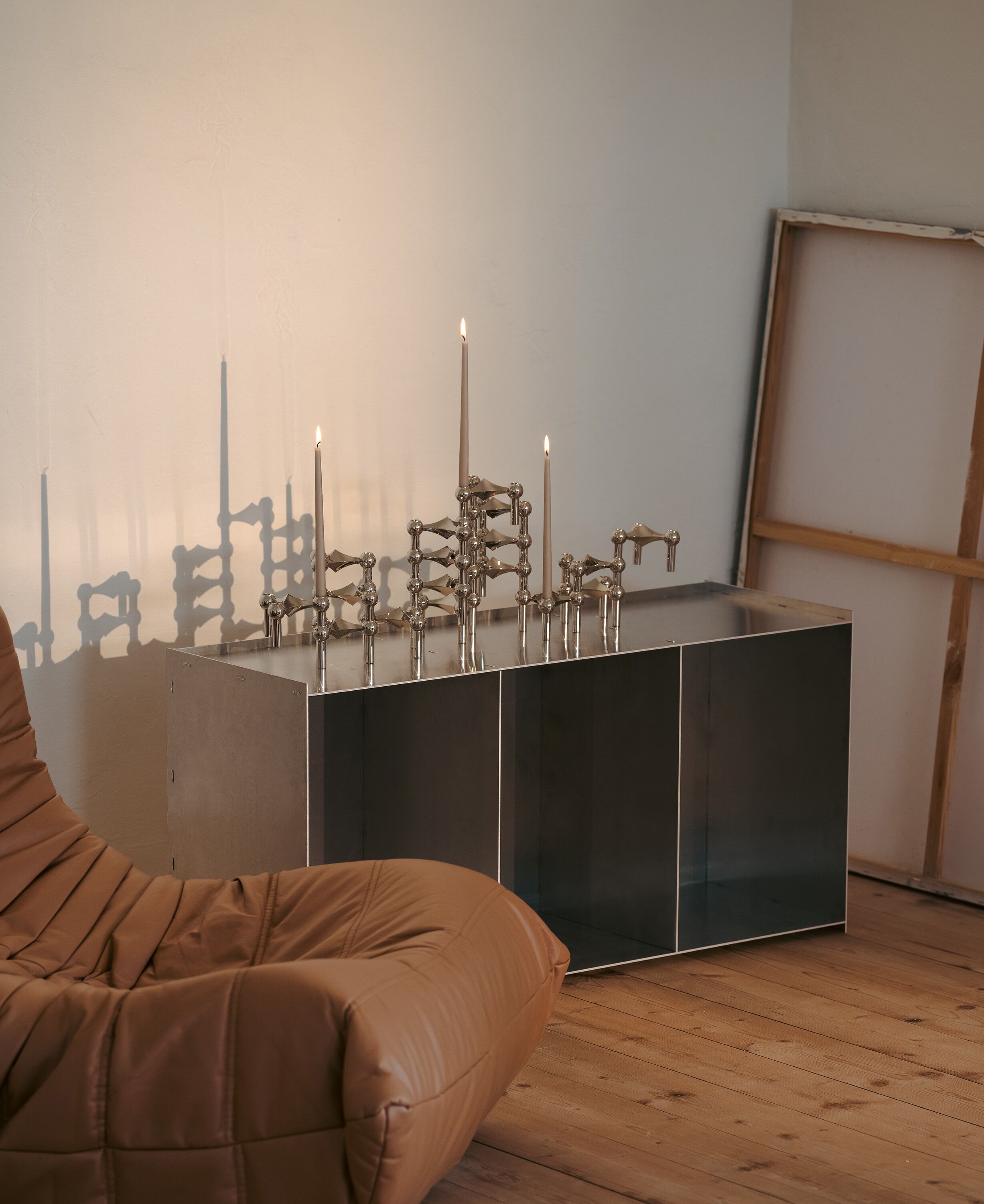 STOFF Nagel&reg; 3-pak lysestage krom