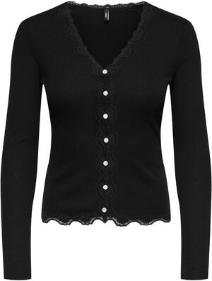 ONLENEA L/S LACE MIX PLACKET TOP JR