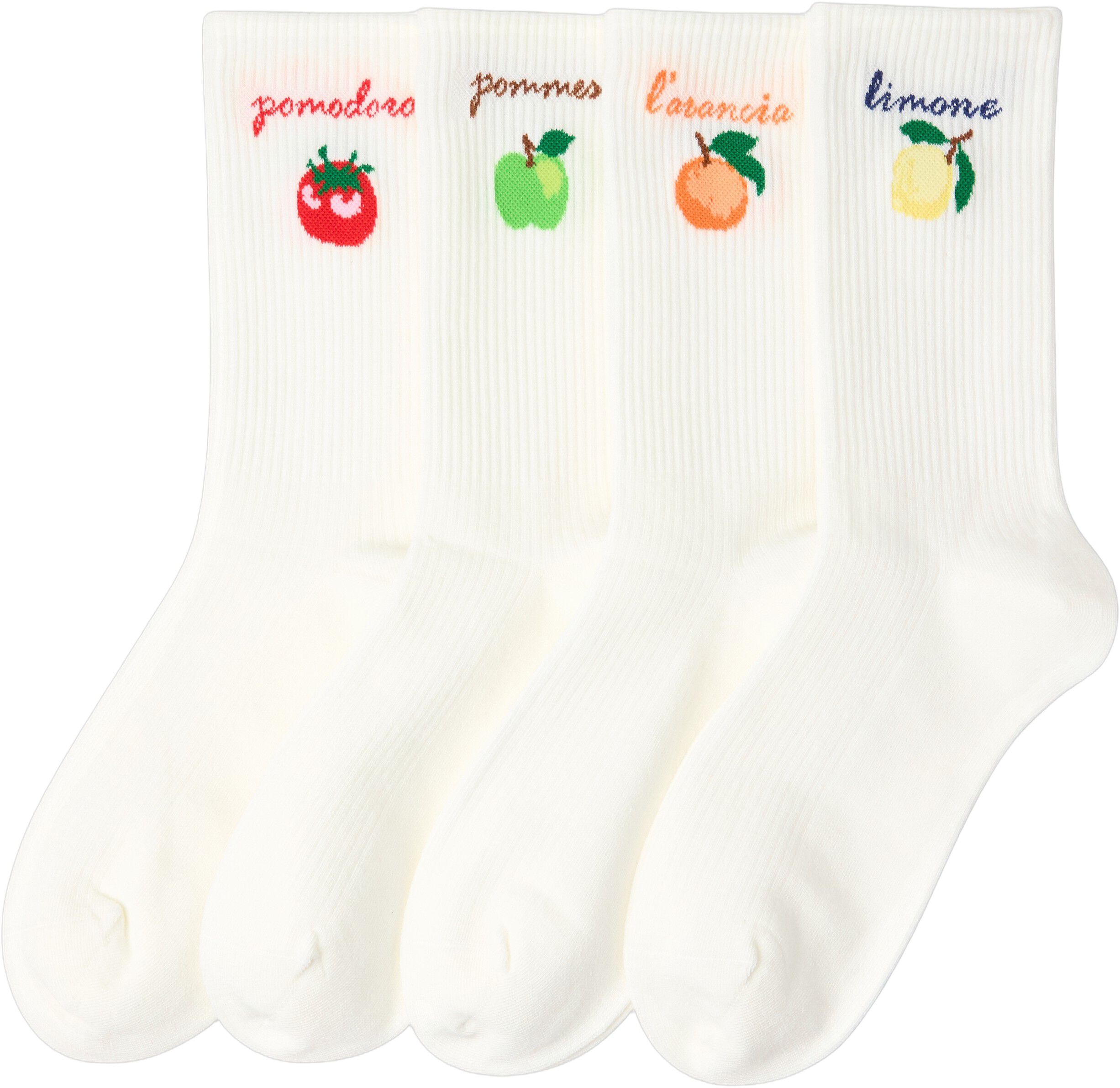 Sock 4 p sporty rib market fru