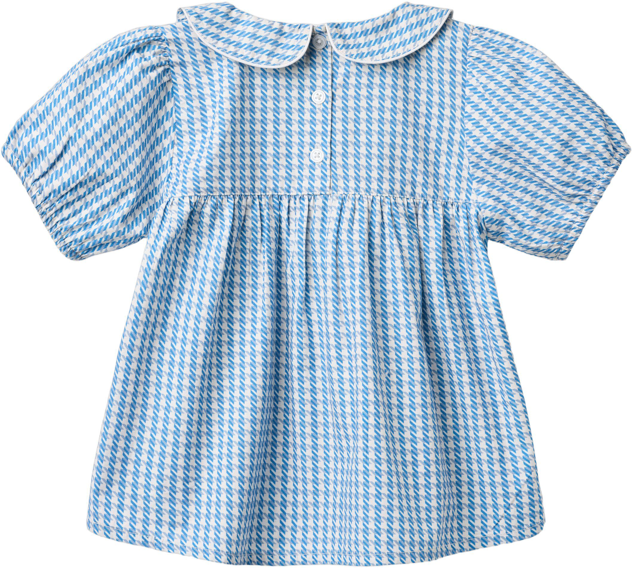 HOUNDSTOOTH BLOUSE W. COLLAR