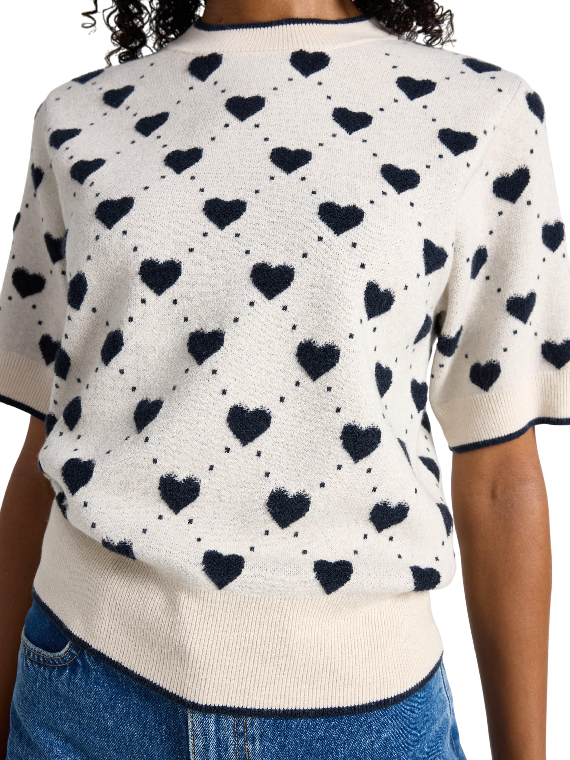 Finstickad tr&ouml;ja med kort &auml;rm, av