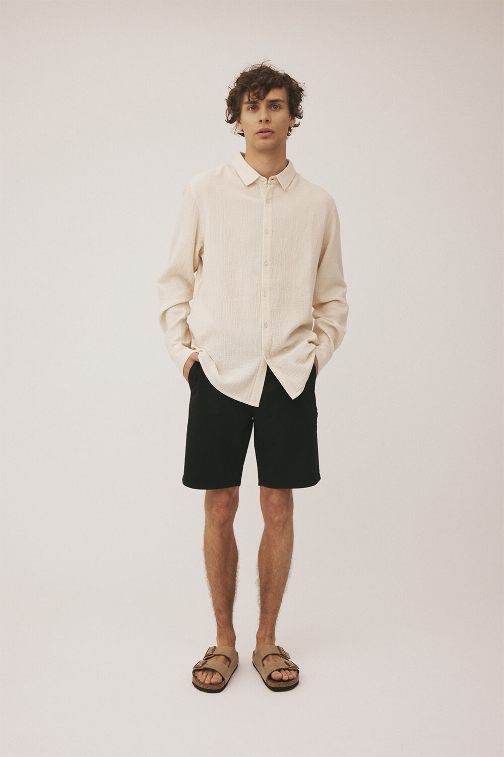 Benn crincle shirt - Organic GOTS