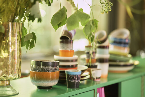 70s ceramics noodle bowls groovy set of 4