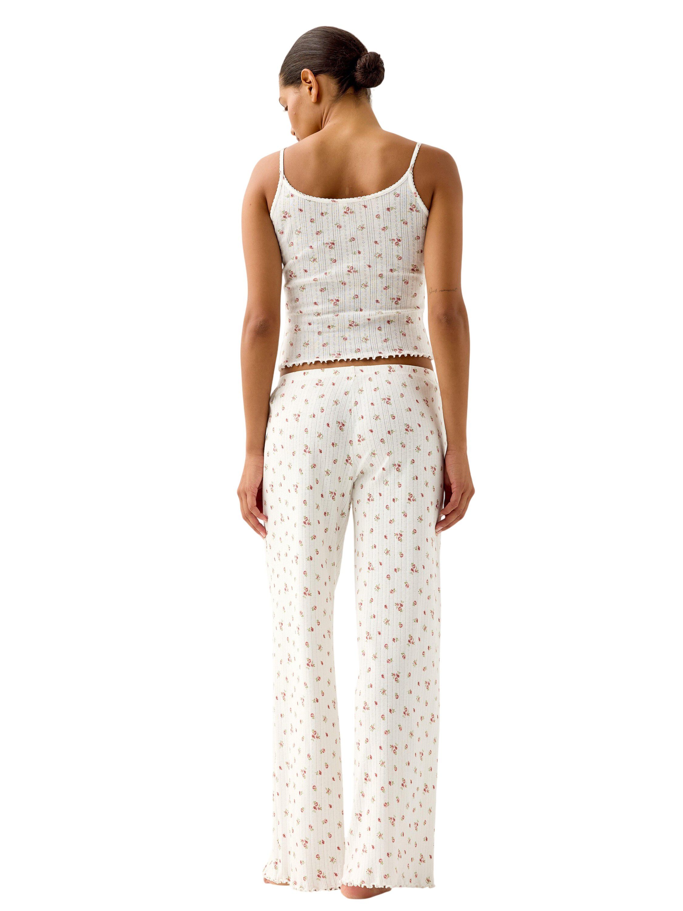 Wide pyjama trousers in pointelle w
