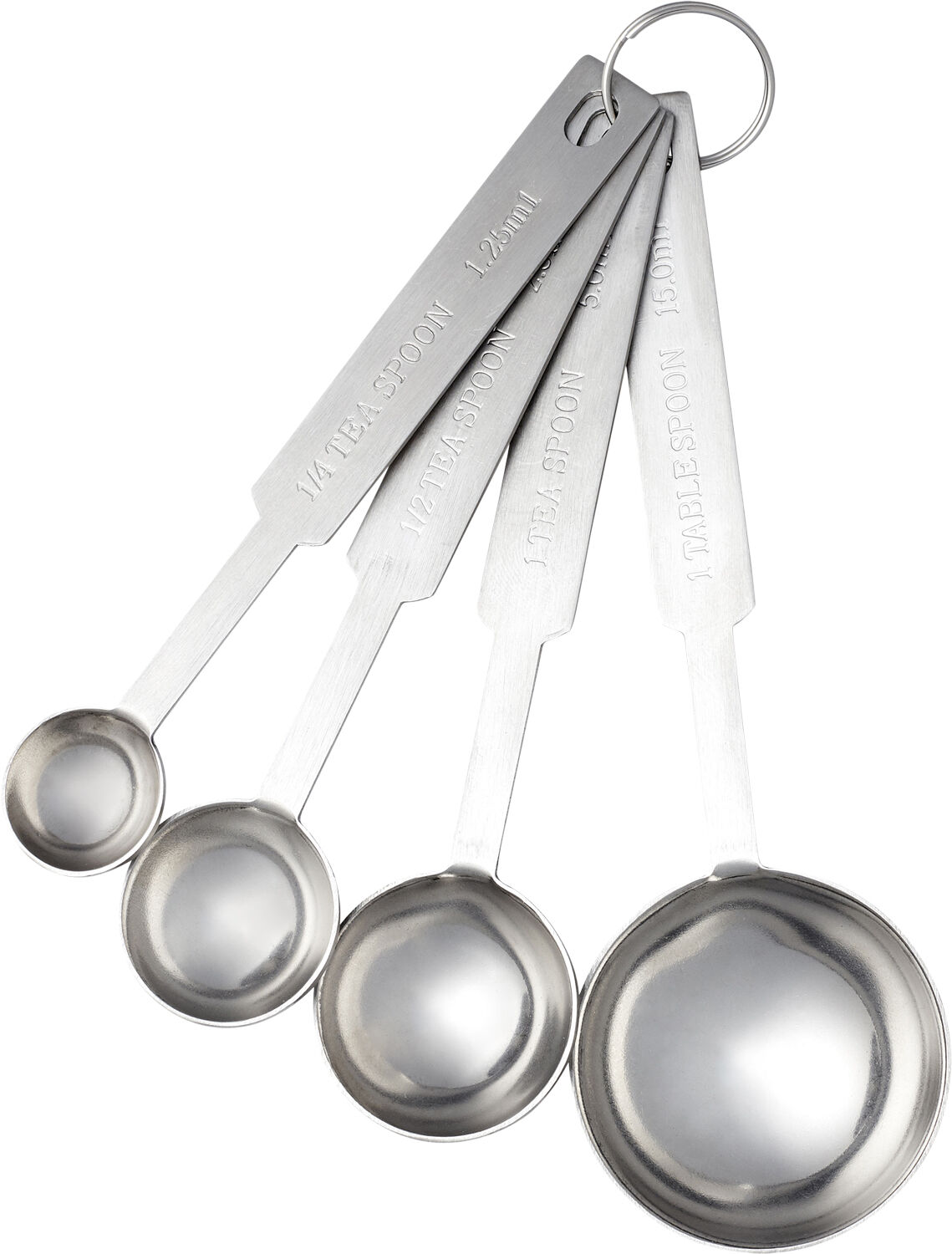 M&aring;leskjesett 4 stk st&aring;l Blomst